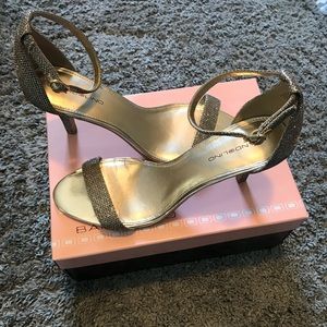 8.5 gold sparkle bandelino heels